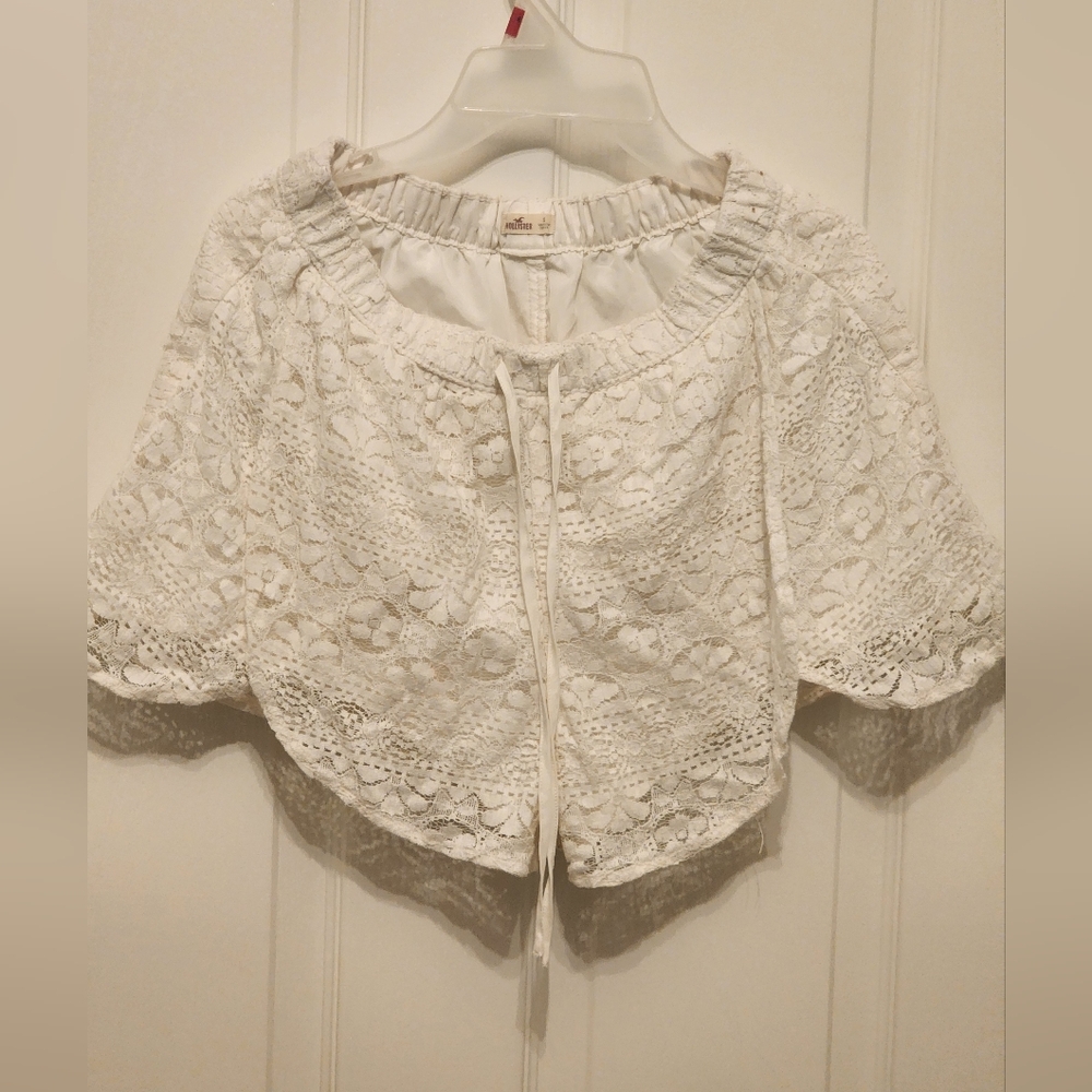 Hollister White Lace Shorts